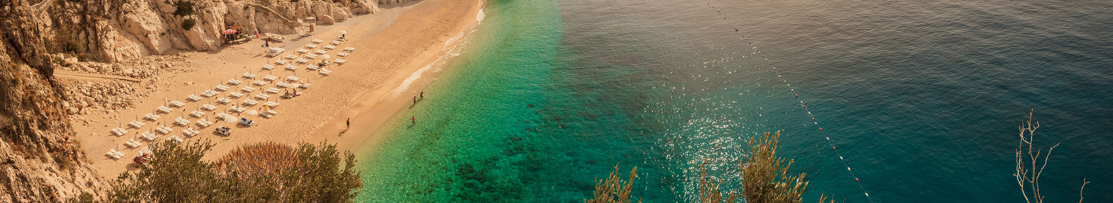 Kaputas Beach in der Morgensonne im Herbst. Er ist einer der beliebtesten Strände der Türkei.