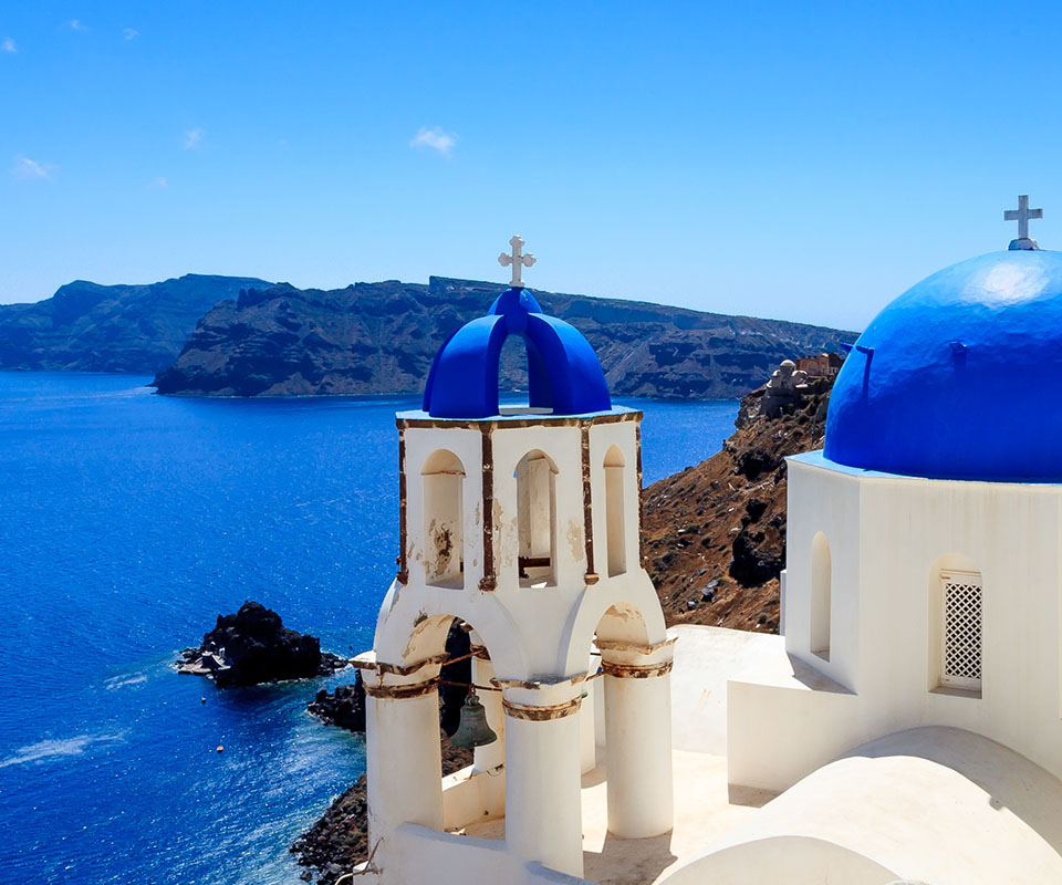 Blick auf Santorin