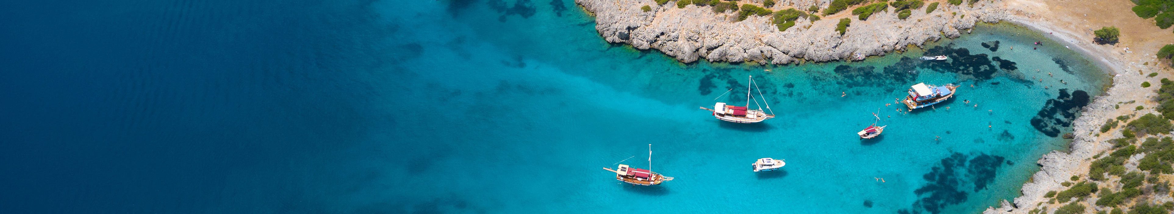 Blick auf einer Bucht an der türkischen Riviera.