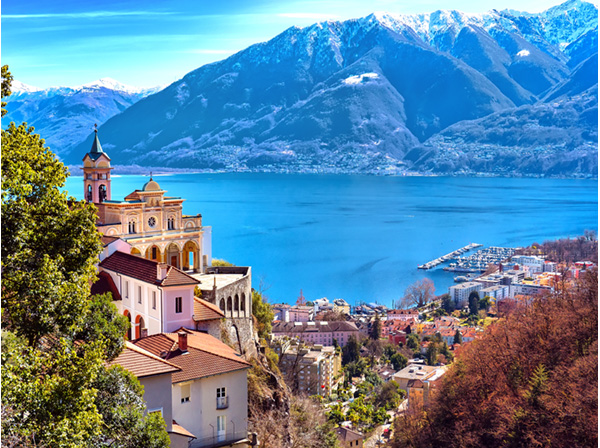 Wallfahrtskirche Madonna del Sasso, Locarno am Lago Maggiore