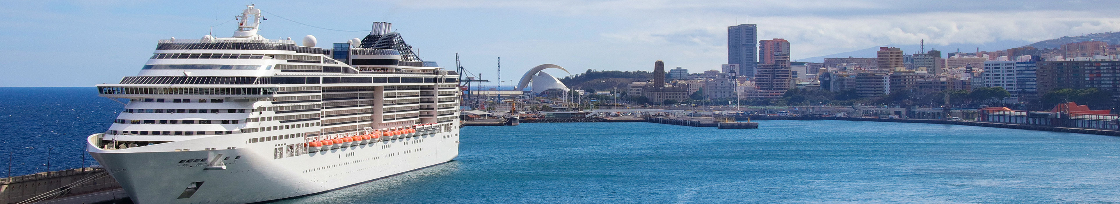 Kreuzfahrtschiff im Hafen von Teneriffa