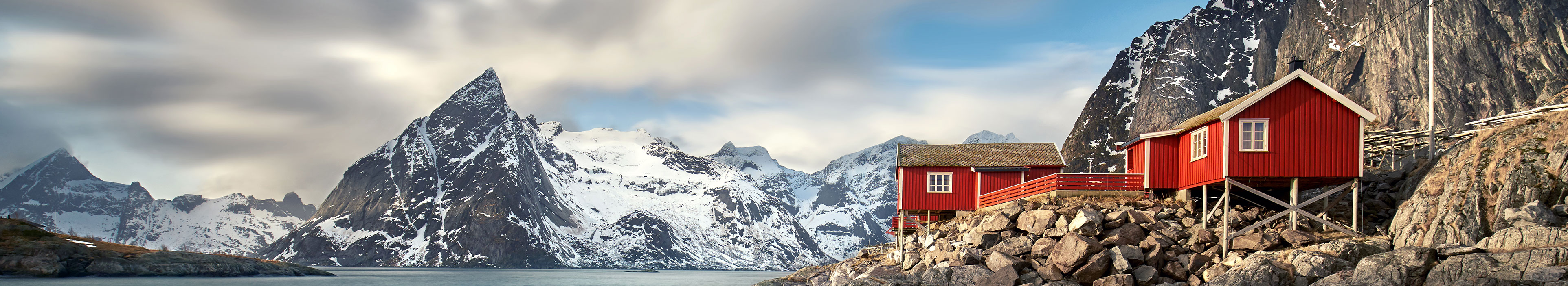 Haus und Berge in Norwegen