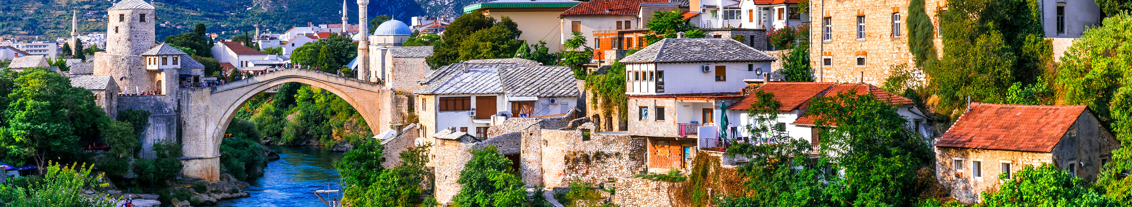 Die alte Brücke in Mostar, Bosnien und Herzegovina.