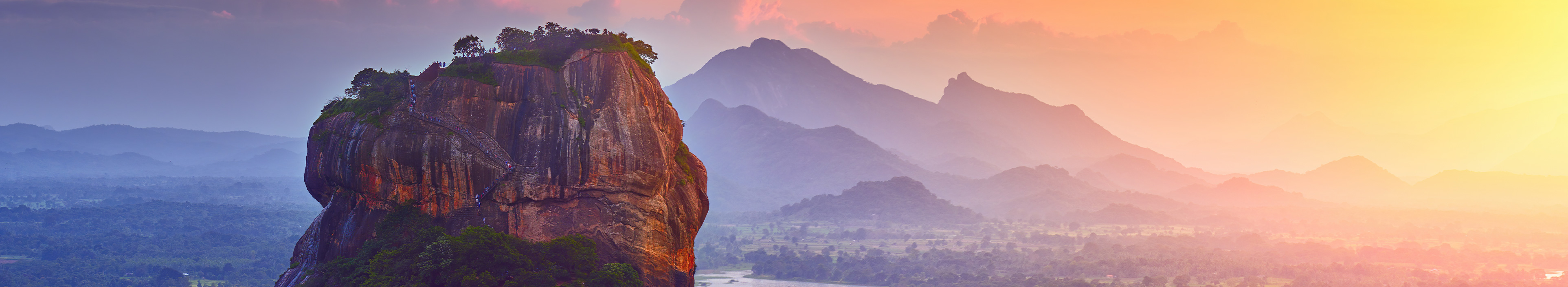 Der Sigiriya Felsen in Sri Lanka.
