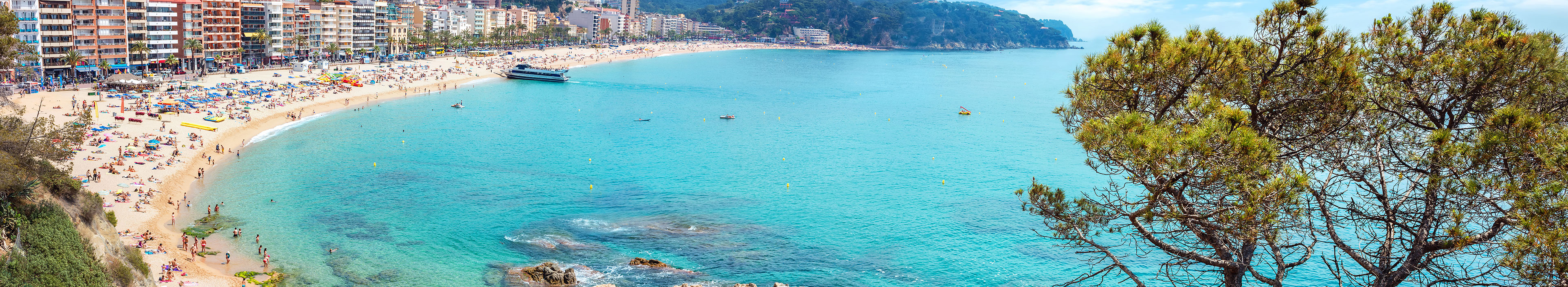 Strand von Lloret de Mar. Costa Brava, Katalonien, Spanien