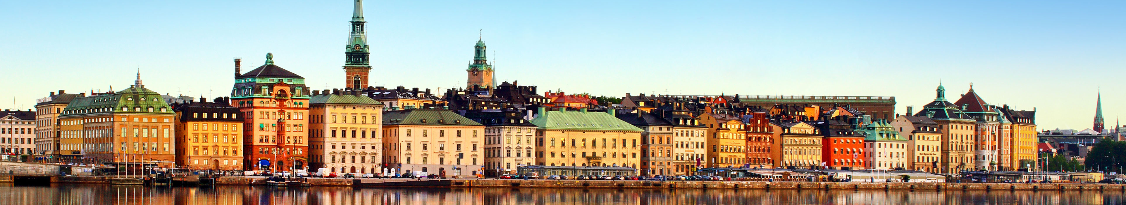 Blick auf Häuser in Stockholm